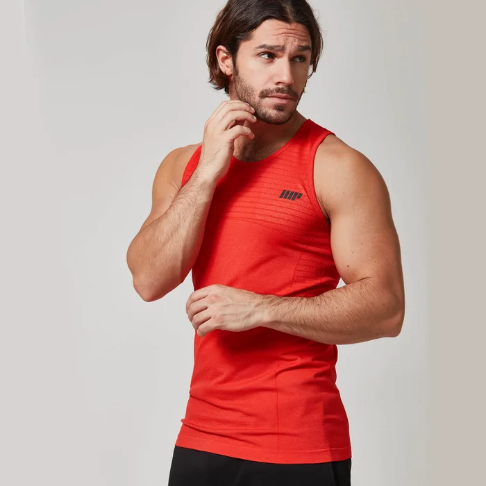 Myprotein Muška Tank Top Majica Bez Šavova – Crna Marl