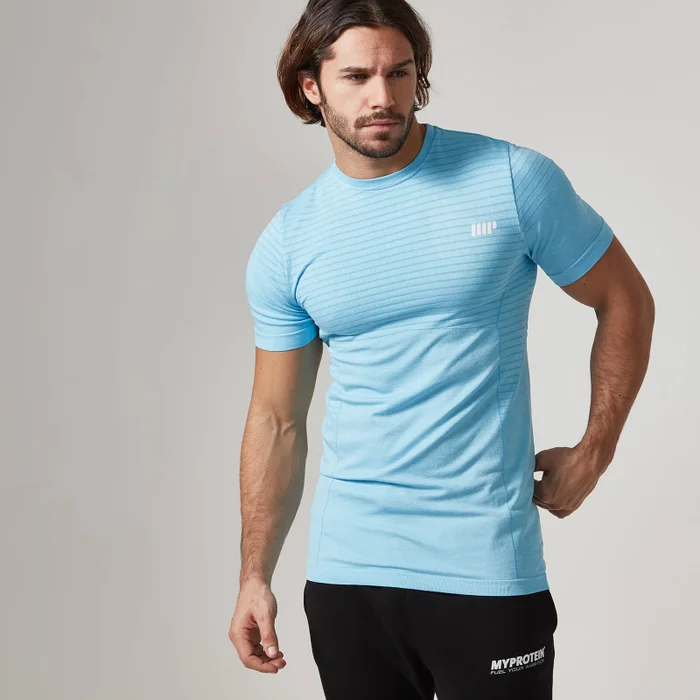 Myprotein Muška Majica Bez Šavova– Crna Marl