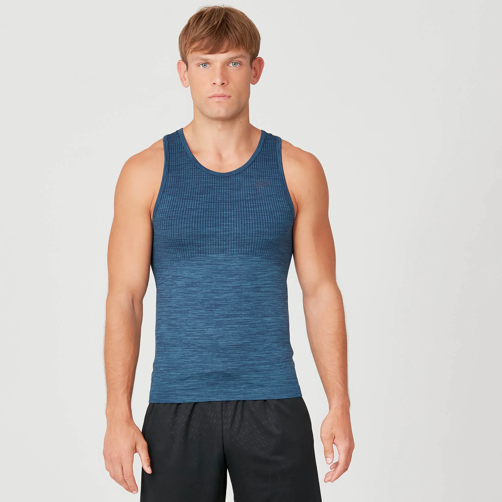 MP Men's Seamless Tank Top - Petrol Blue - XS Slika 1