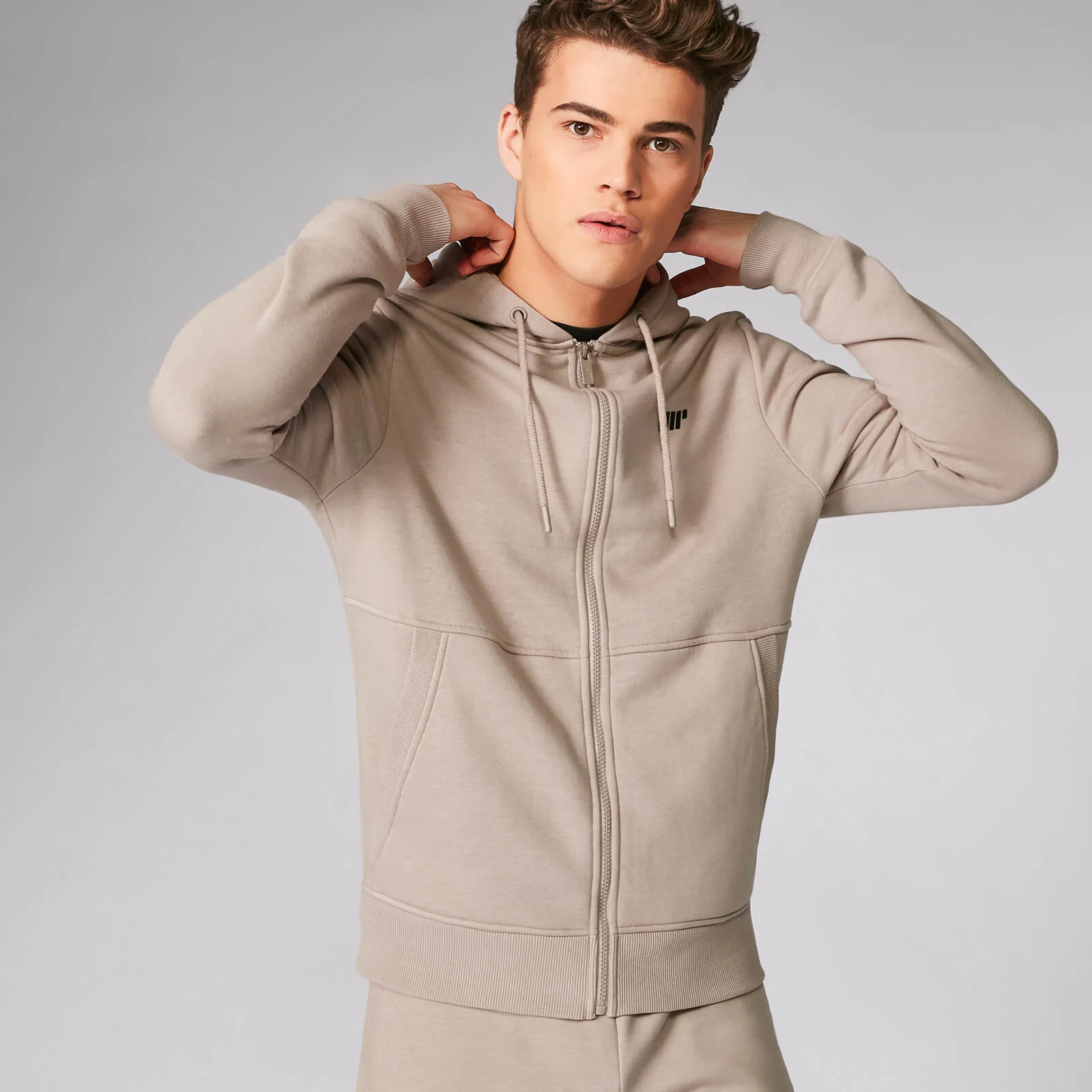 Myprotein Tru-Fit Zip Up Hoodie 2.0 - Taupe - XS Slika 1