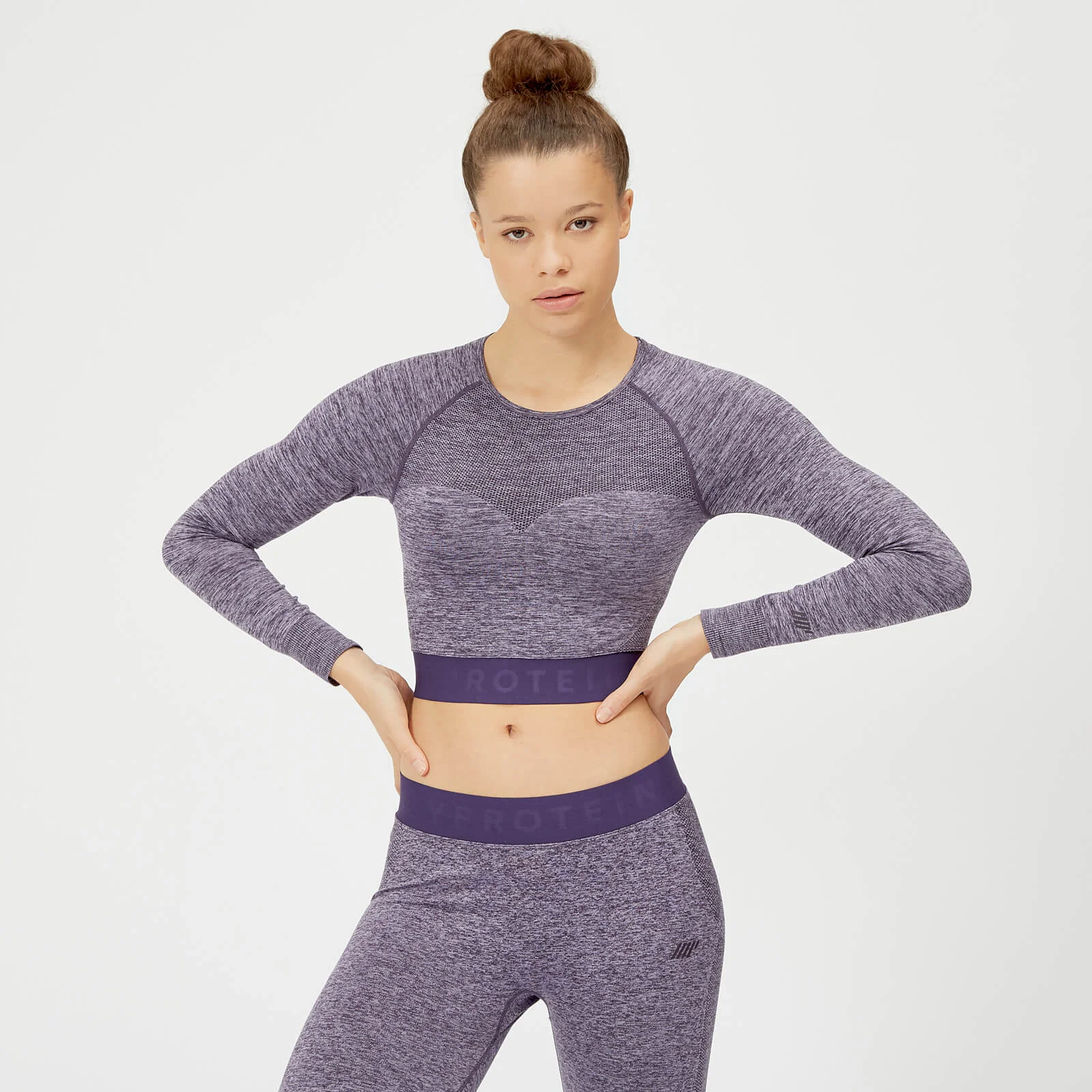MP Inspire Seamless Crop Top - Purple - XS Slika 1