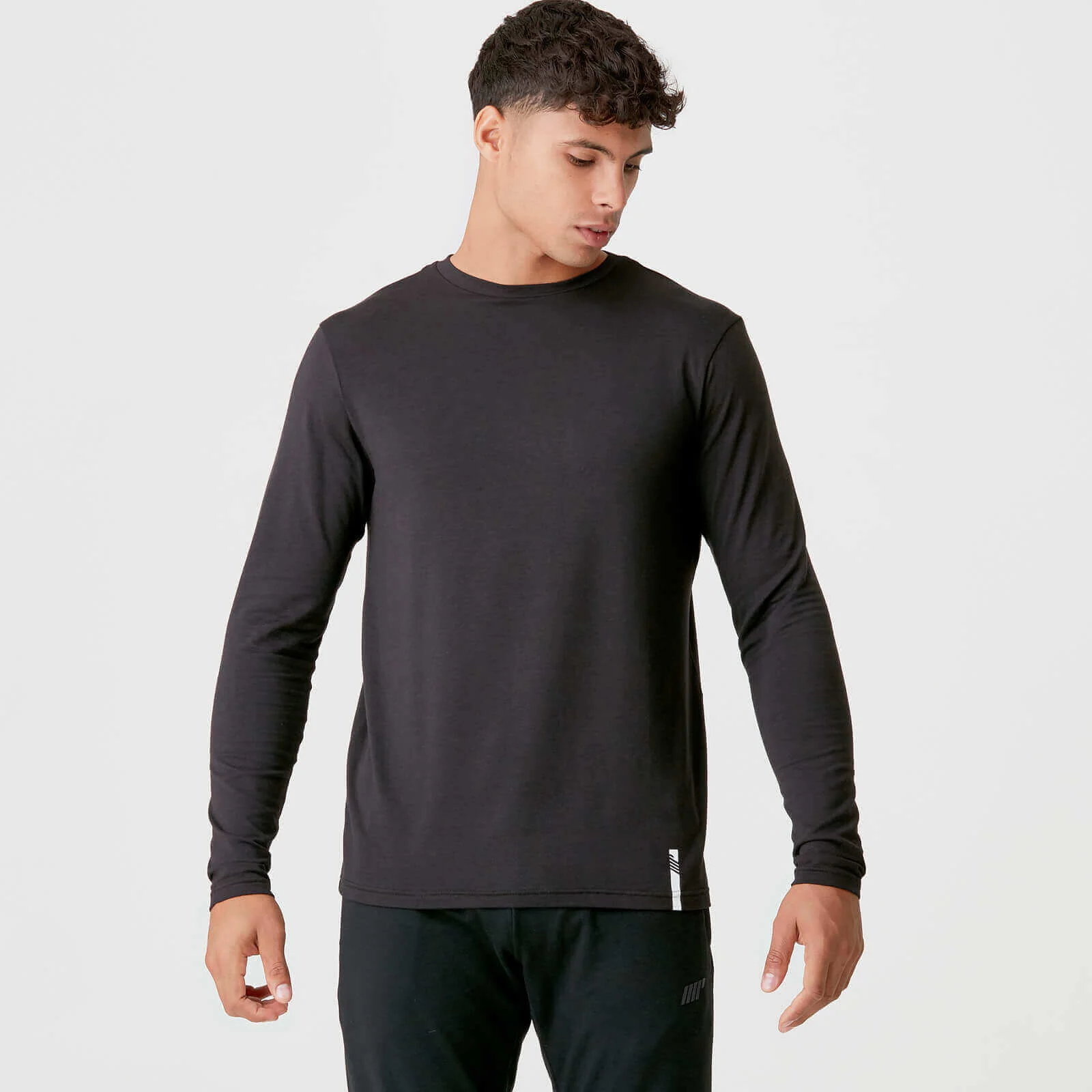 MP Men's Luxe Classic Long Sleeve Crew - Black - XS Slika 1