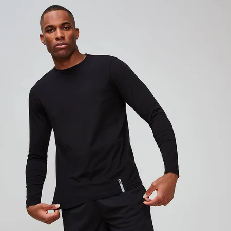 MP Muška Luxe Classic Crew majica sa dugim rukavima - crna
