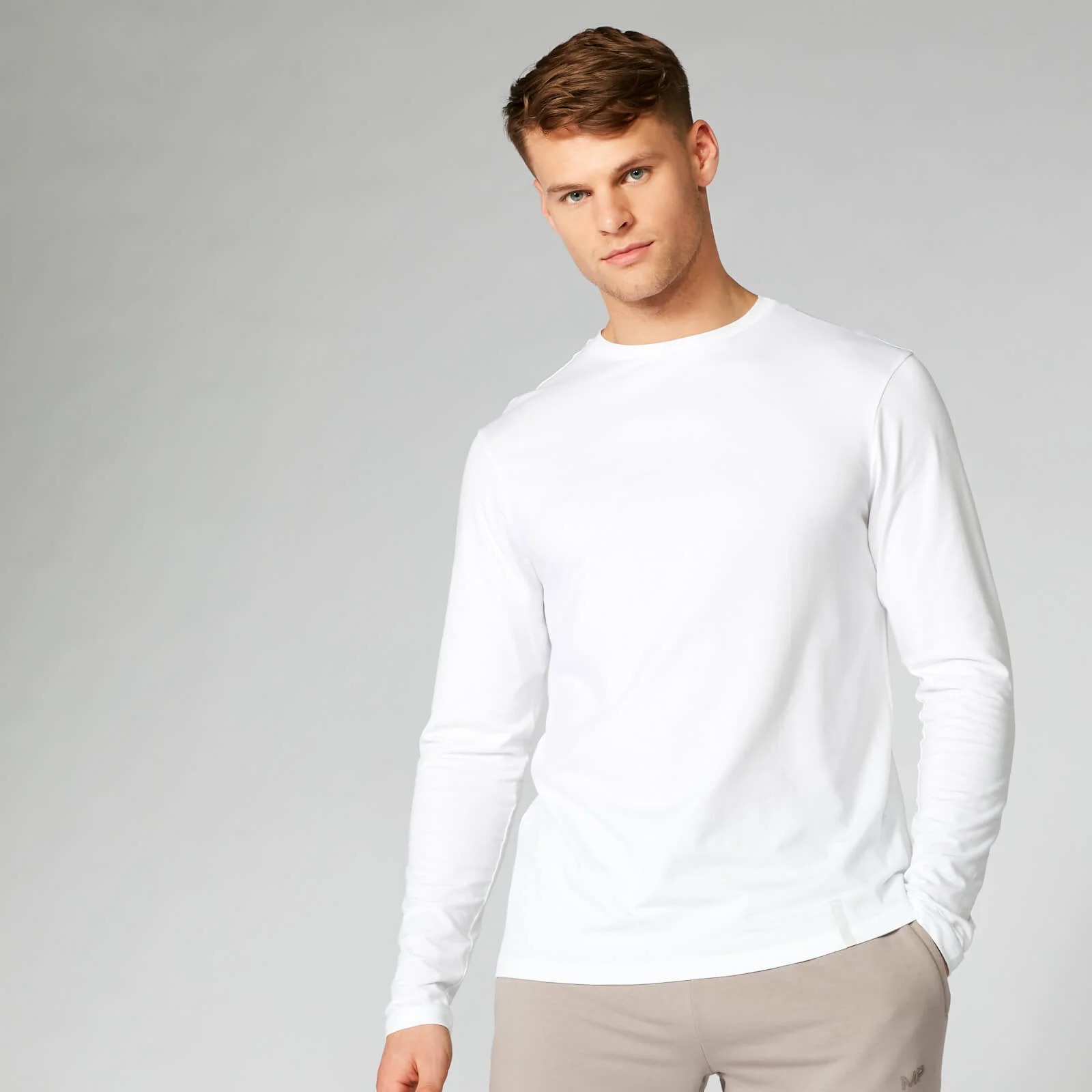 MP Luxe Classic Long Sleeve T-Shirt - White - XS Slika 1
