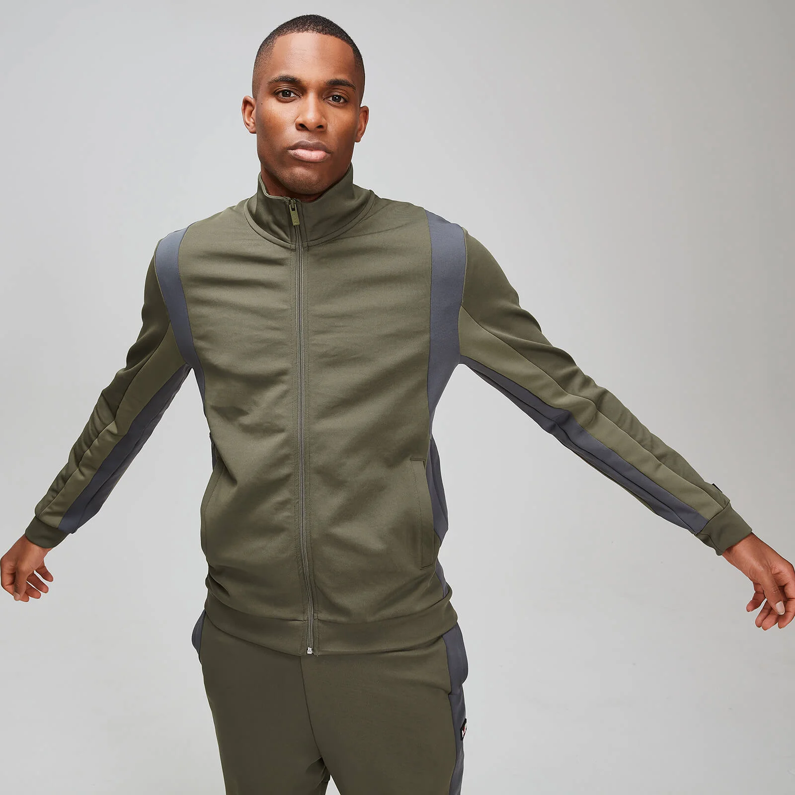 MP Men's Colour Block Trackie Jacket - Birch - XS Slika 1