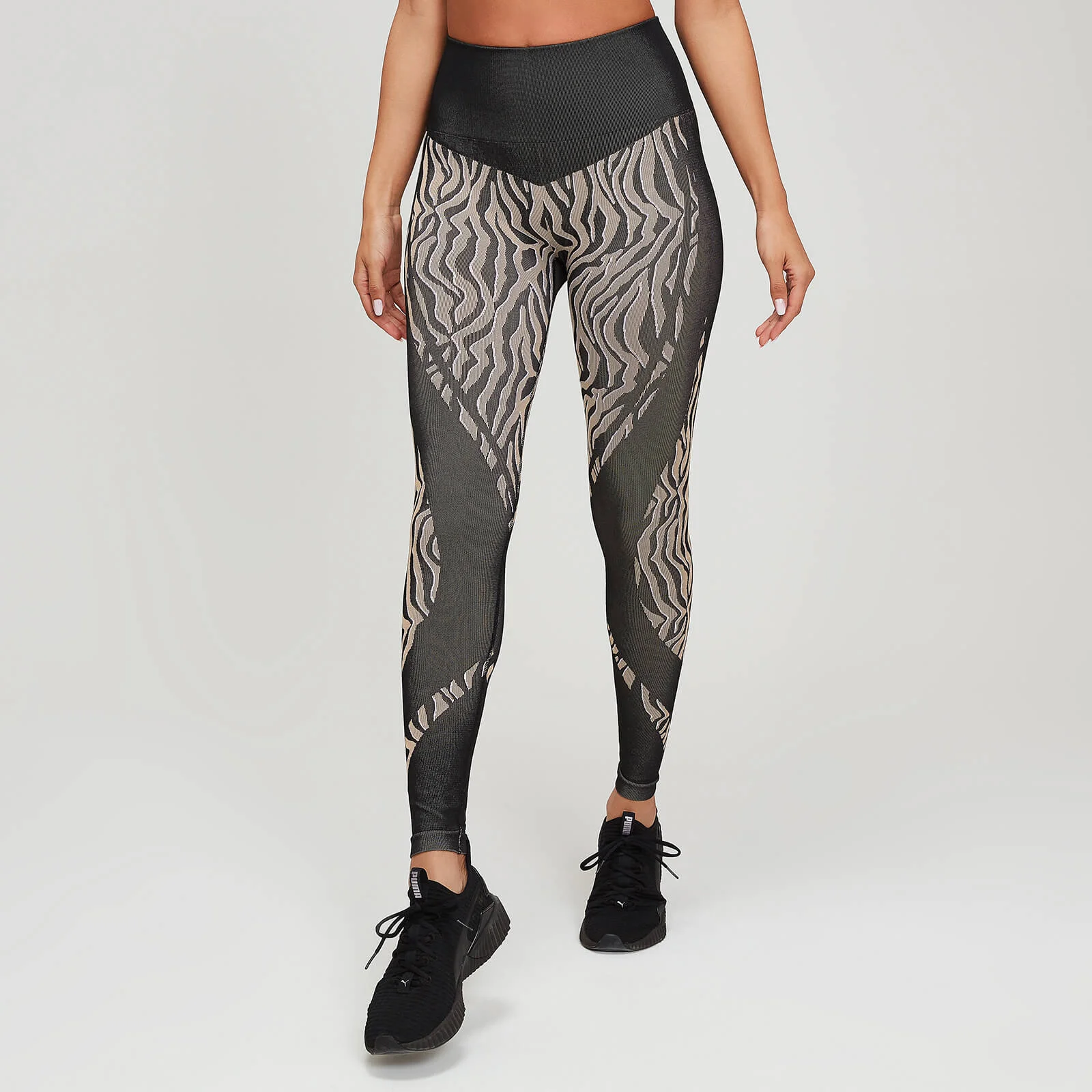 MP Women's Animal Zebra Seamless Leggings - Black/Praline - XS Slika 1