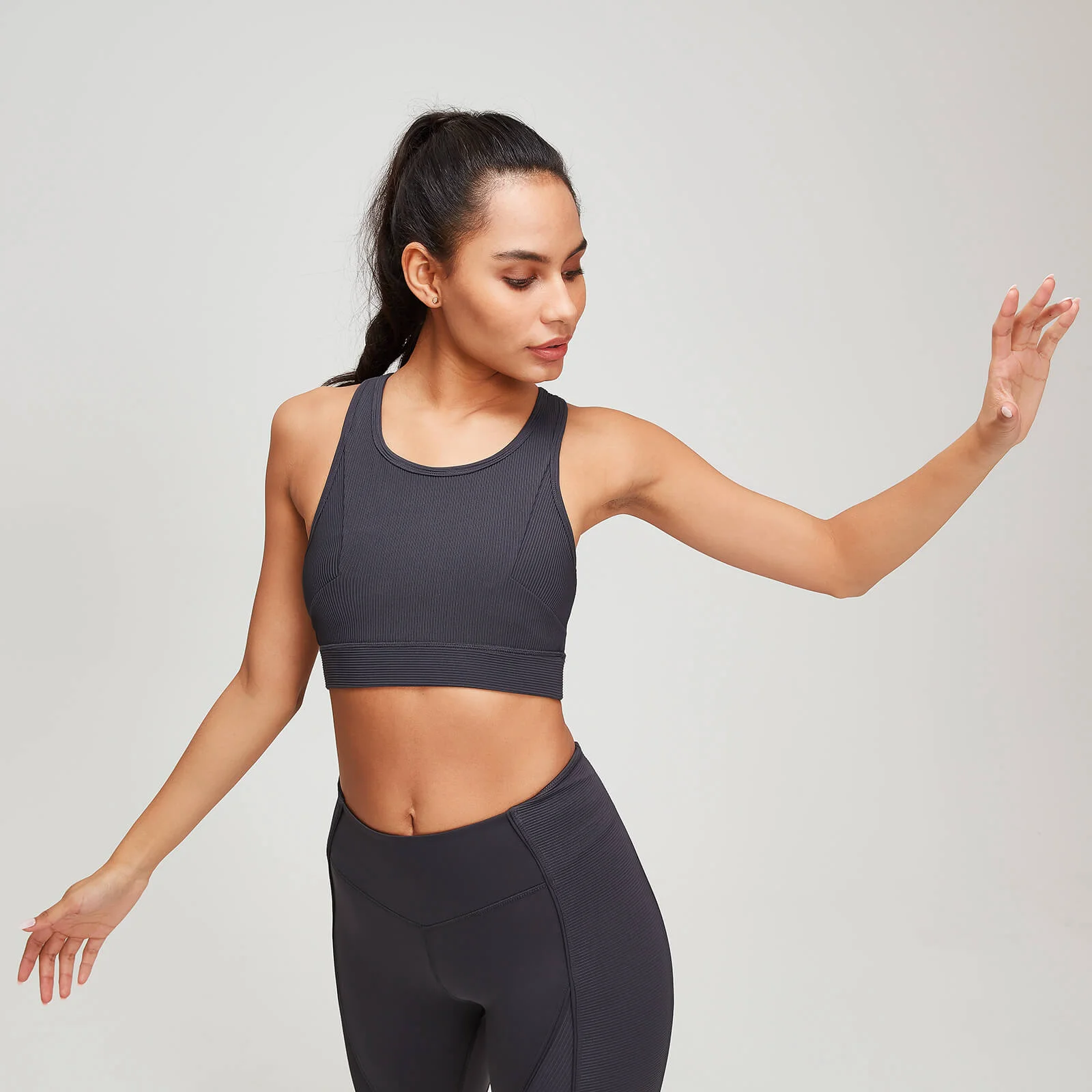 MP Women's Textured Training Sports Bra - Slate - XS Slika 1