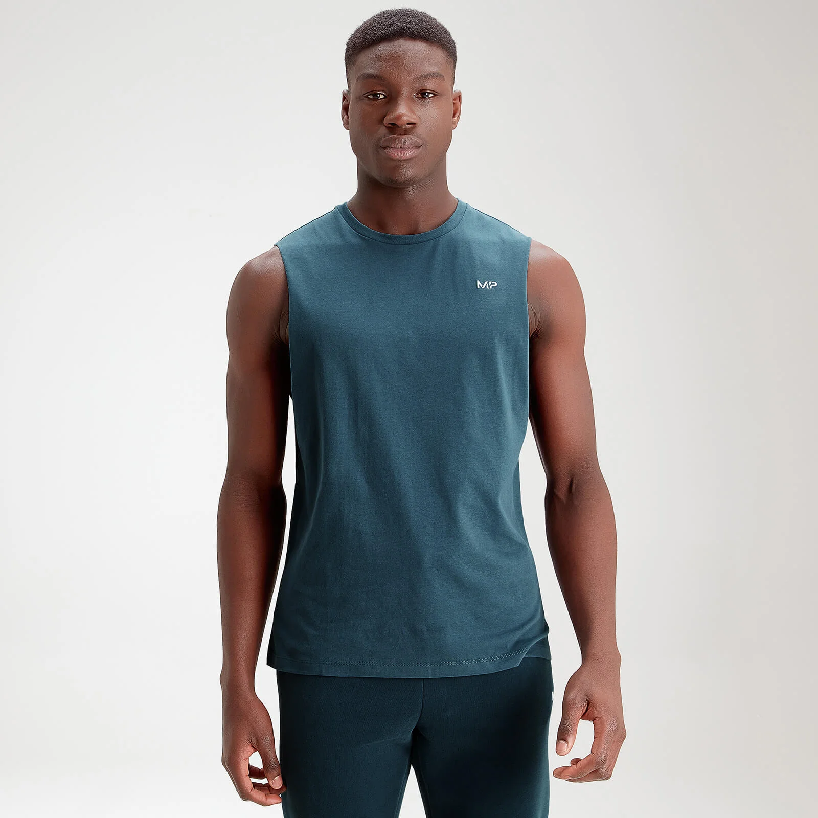 MP Men's Essentials Drop Armhole Tank - Deep Sea Blue - XXS Slika 1