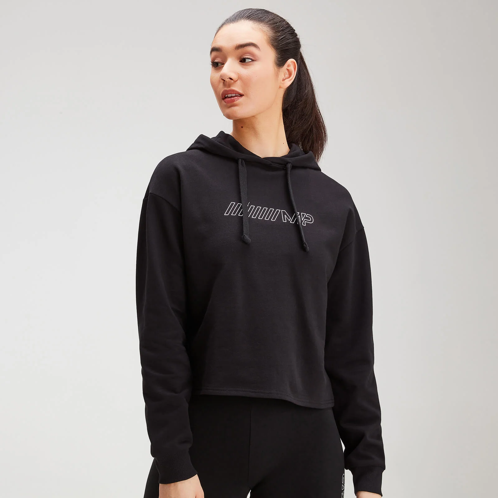 MP Women's Outline Graphic Hoodie - Black - XXS Slika 1