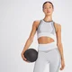 MP Women's Contrast Rib Seamless Sports Bra − ženski sportski grudnjak − beli/crni