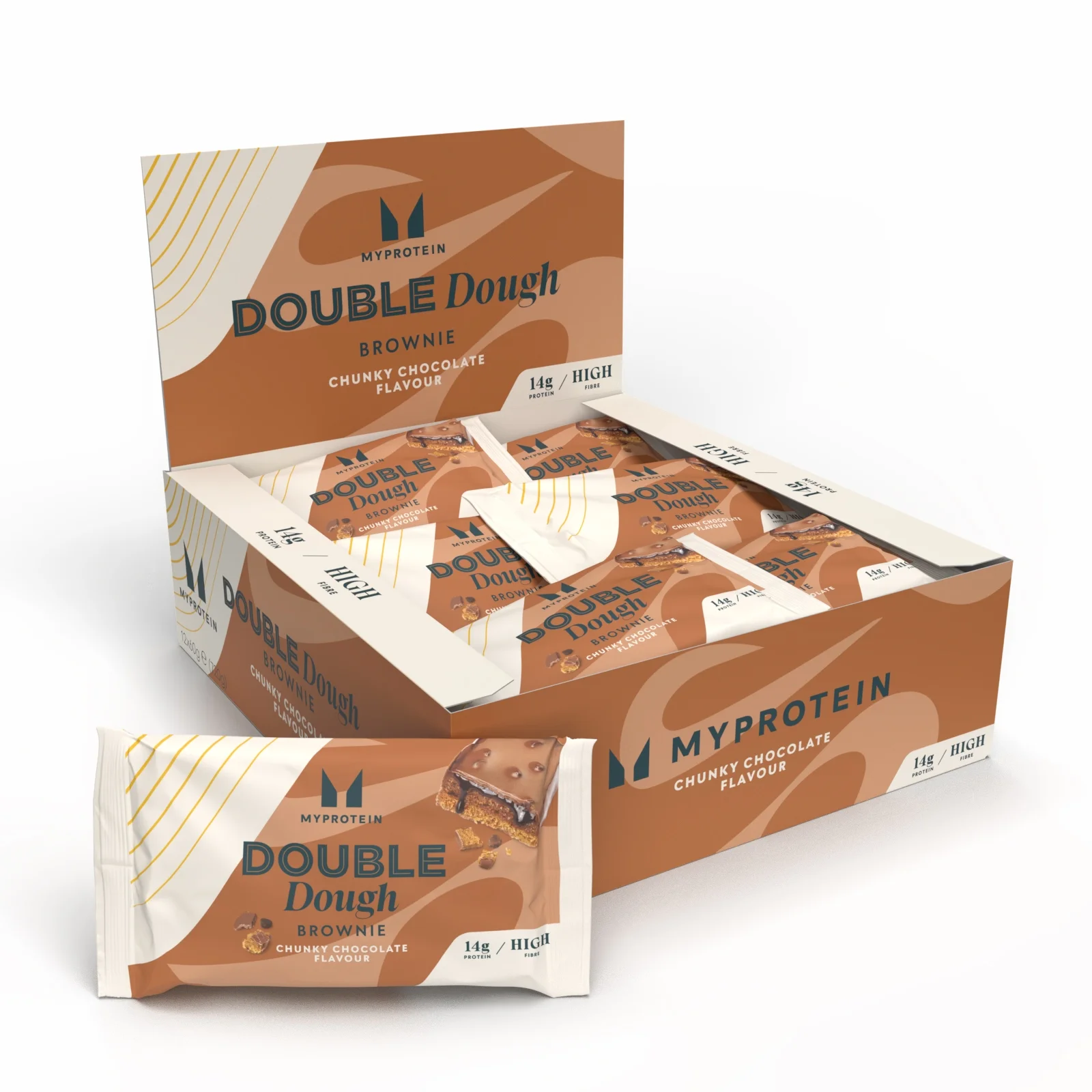 Double Dough Brownie - 12 x 60g - Chunky Chocolate Slika 1