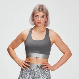 MP Women's Adapt Textured Sports Bra- Carbon - Size XXS