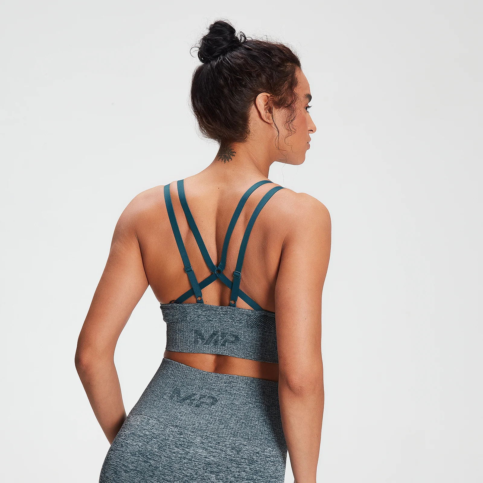 MP ženski grudnjak za trening bez šavova - Deep Sea Blue - XXS Slika 1