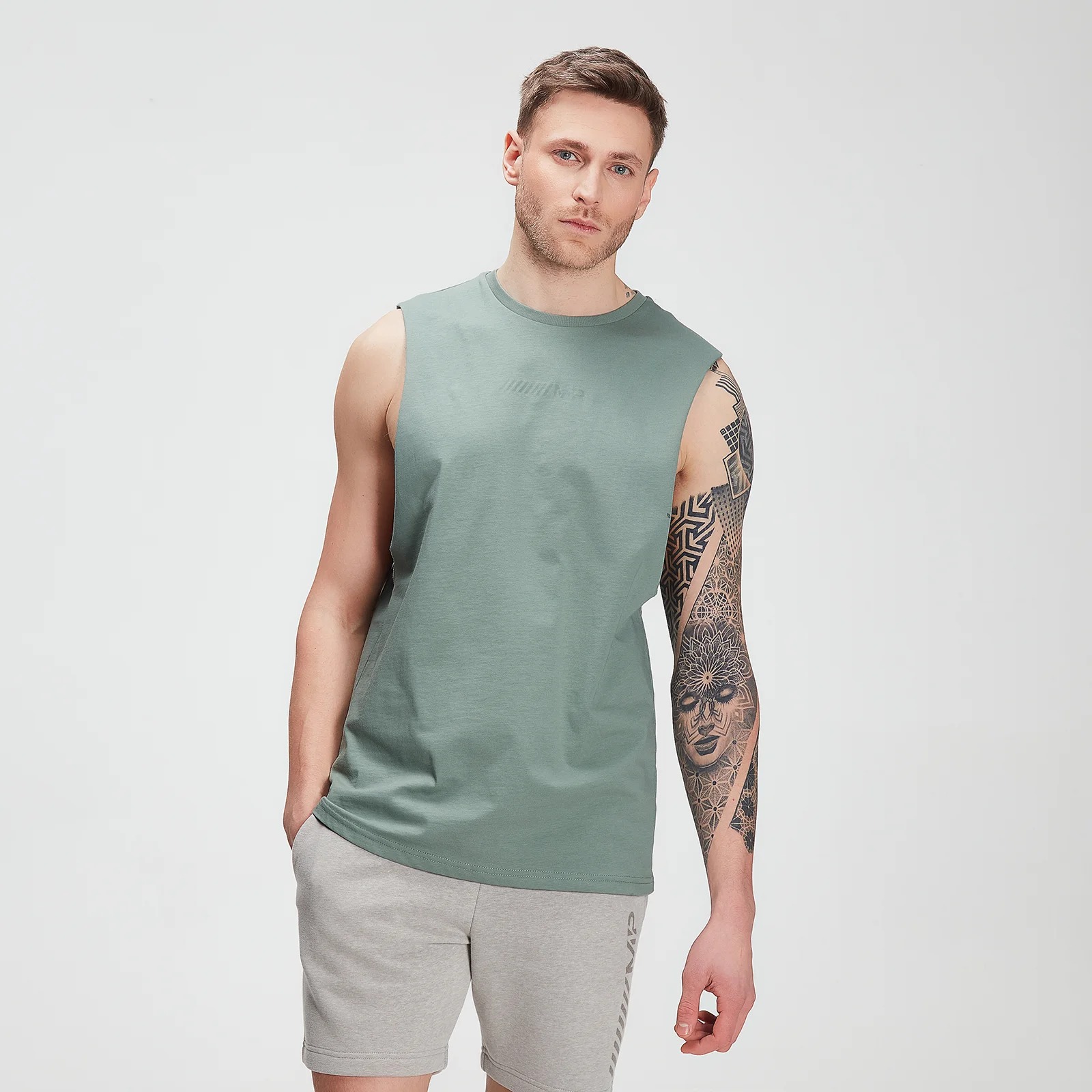 MP Men's Tonal Graphic Tank – Washed Green - XXS Slika 1