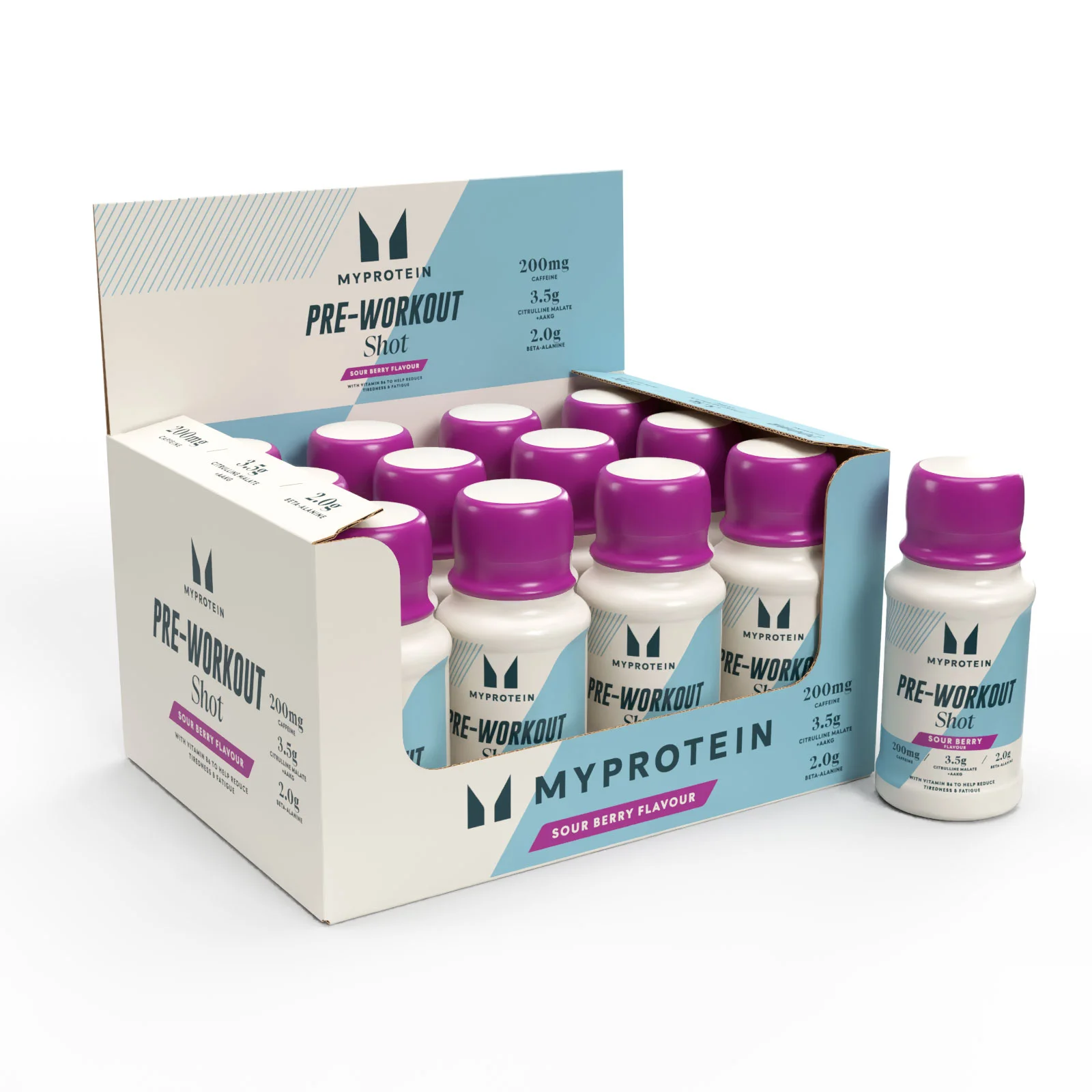 Pre-Workout Shot, kratki napitak za upotrebu pre treninga - Sour Berry Slika 1