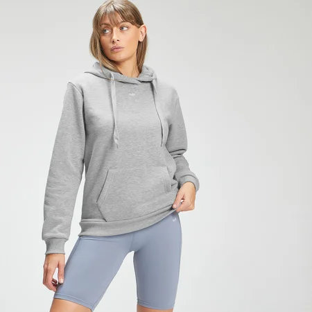 MP Women's Hoodie with Kangaroo Pocket - ženska dukserica sa kapuljačom - sivi lapor