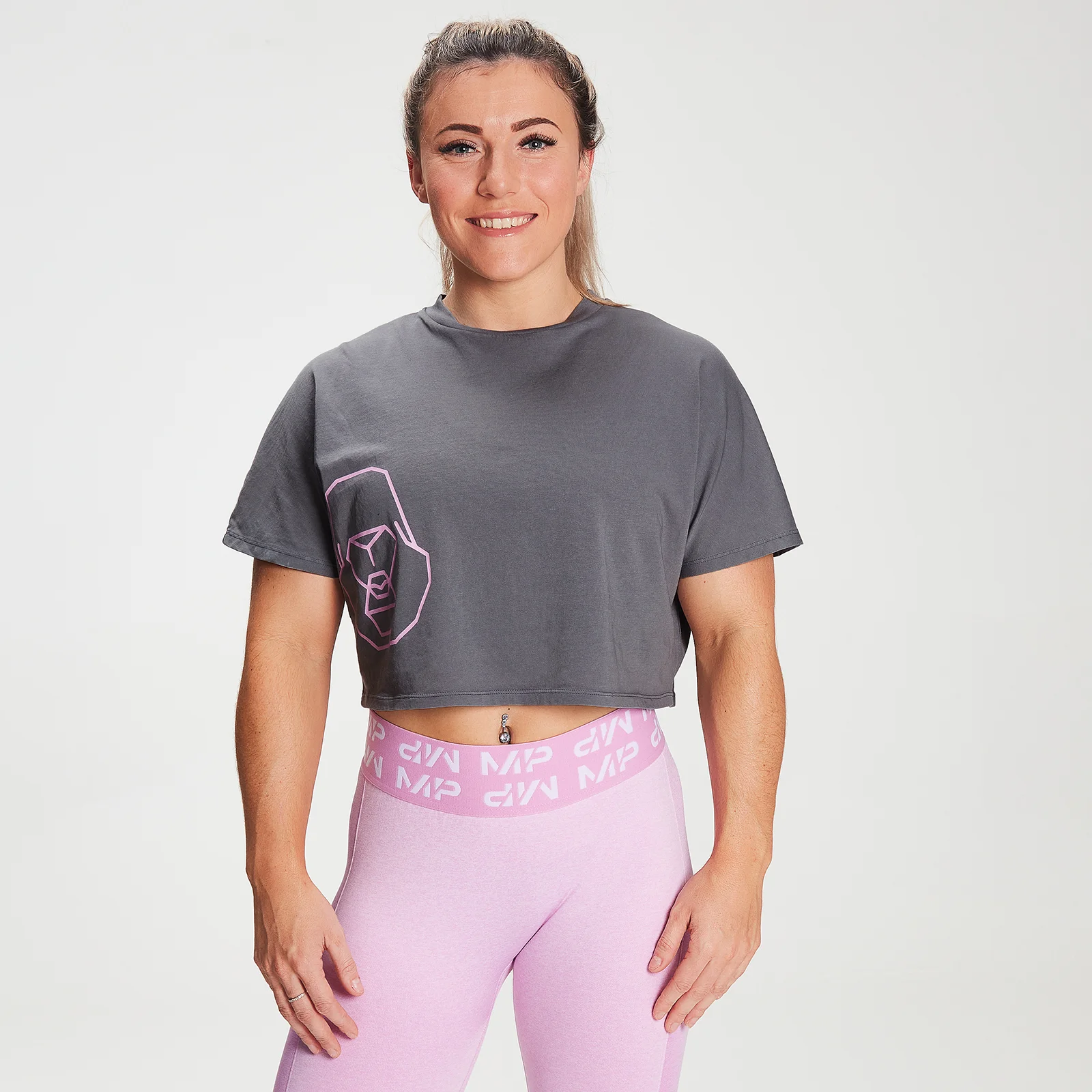 MP X Zack George Women's Washed Crop T-Shirt - Carbon - XXS Slika 1