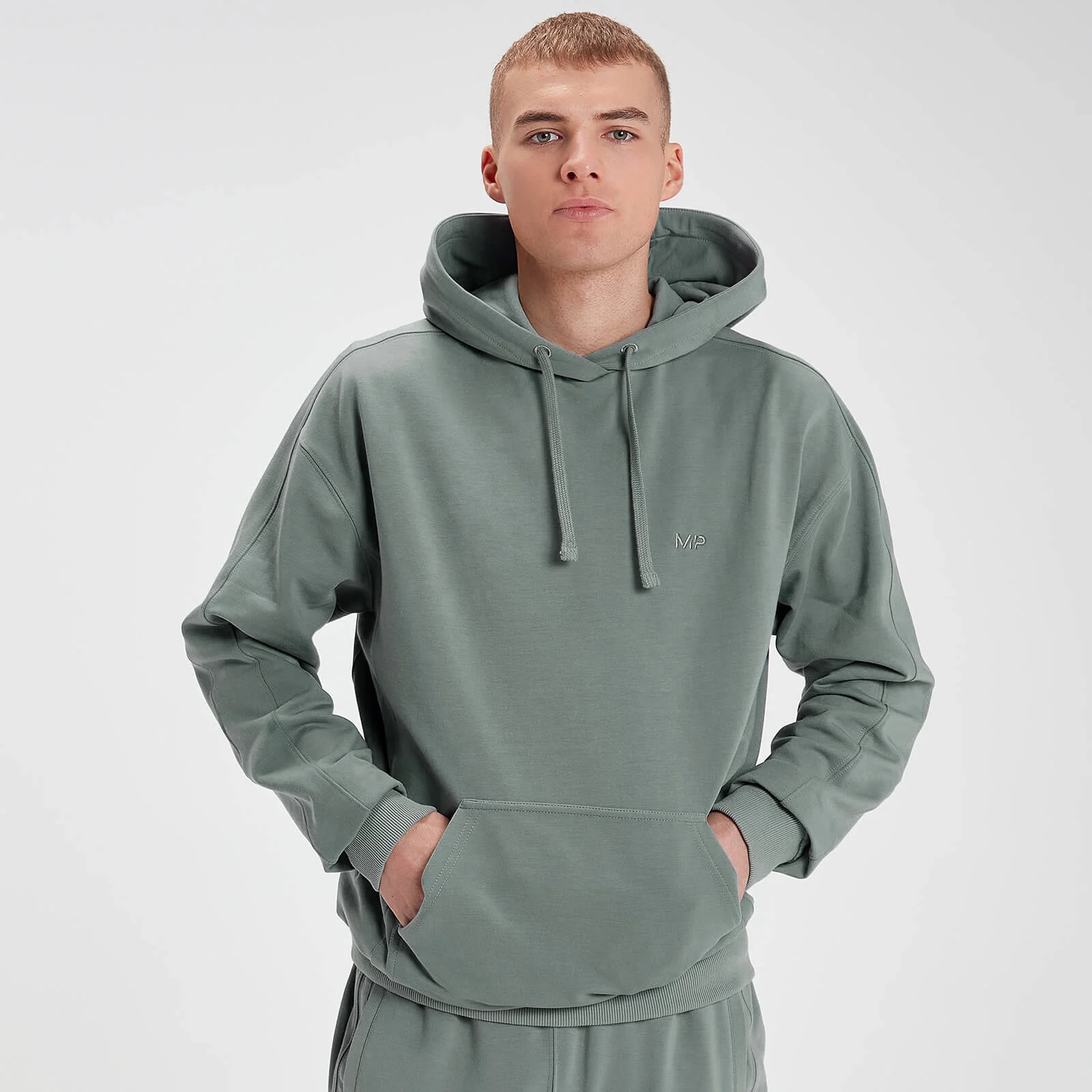 MP Men's Rest Day Oversized Hoodie - muška dukserica - sivo-zelena - XXS Slika 1