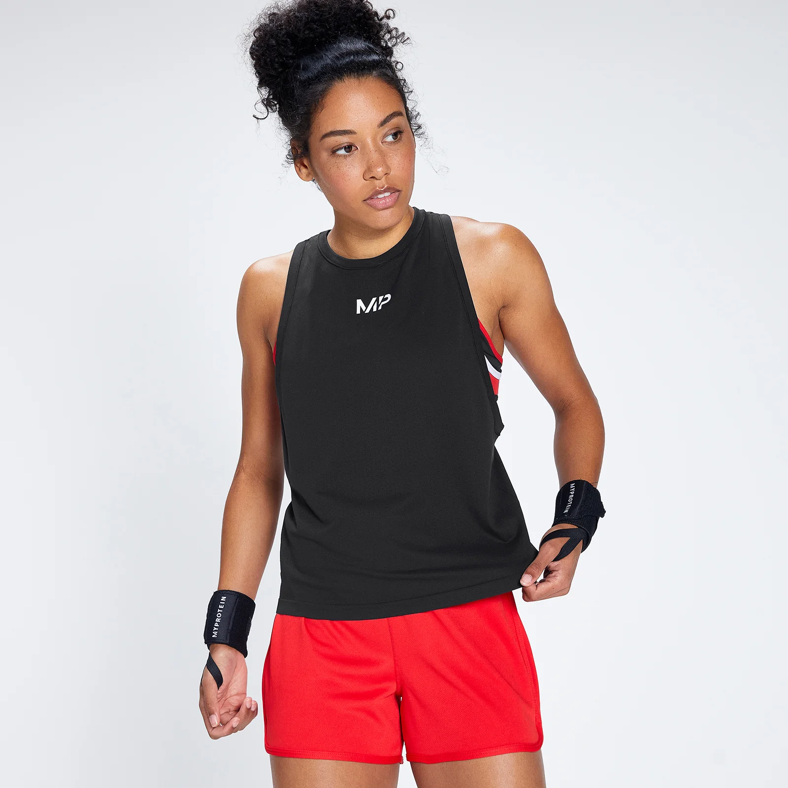 MP ženski Engage lagani bešavni prsluk - Black/White - XXS Slika 1