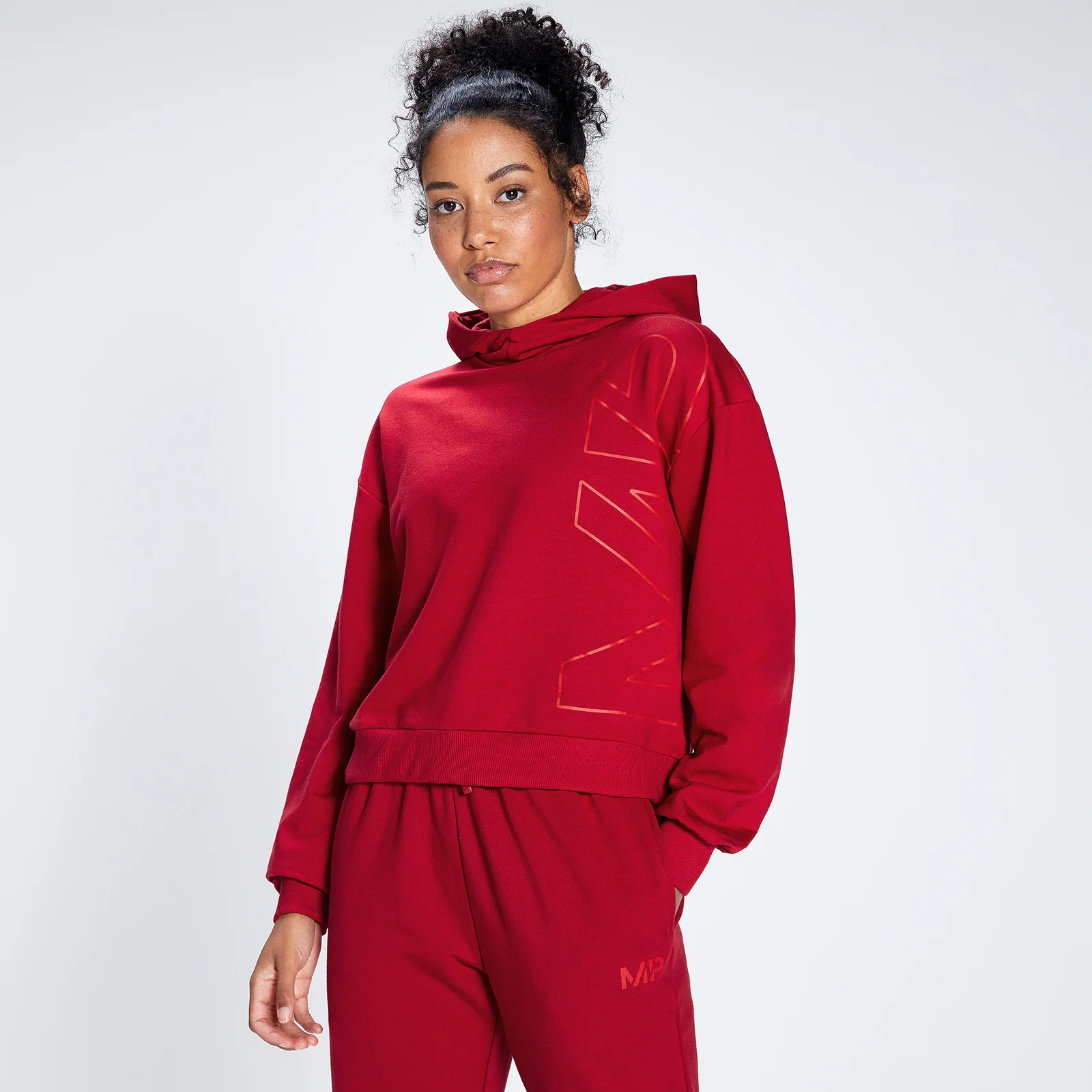 MP Women's Engage Bold Graphic Hoodie - Wine/Danger - XXS Slika 1