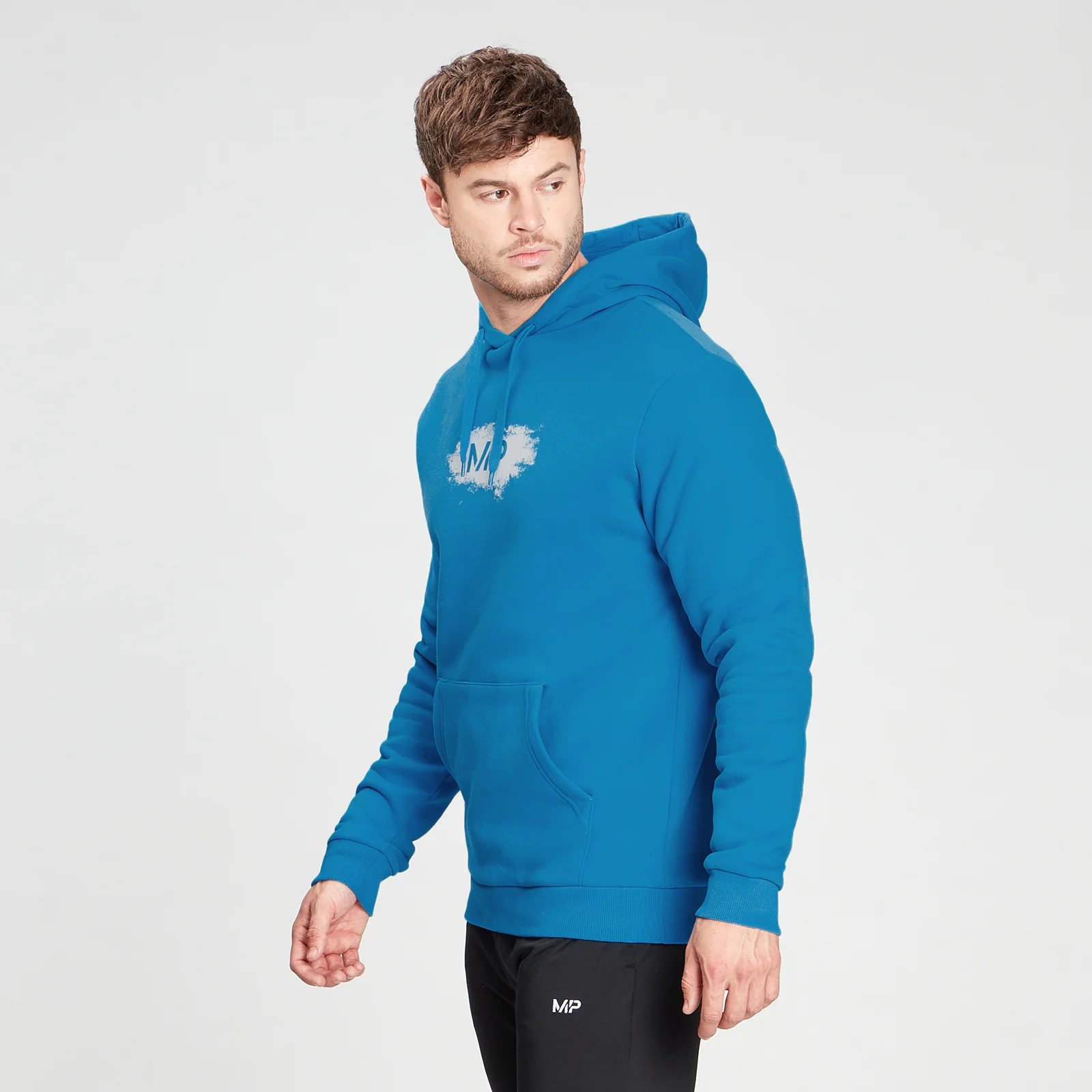 MP Men's Chalk Graphic Hoodie - Aqua - XXS Slika 1