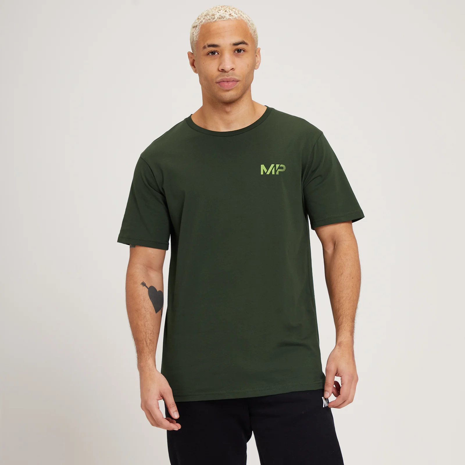 MP Men's Fade Graphic Short Sleeve T-Shirt - muška majica sa kratkim rukavima - tamnozelena - XXS Slika 1