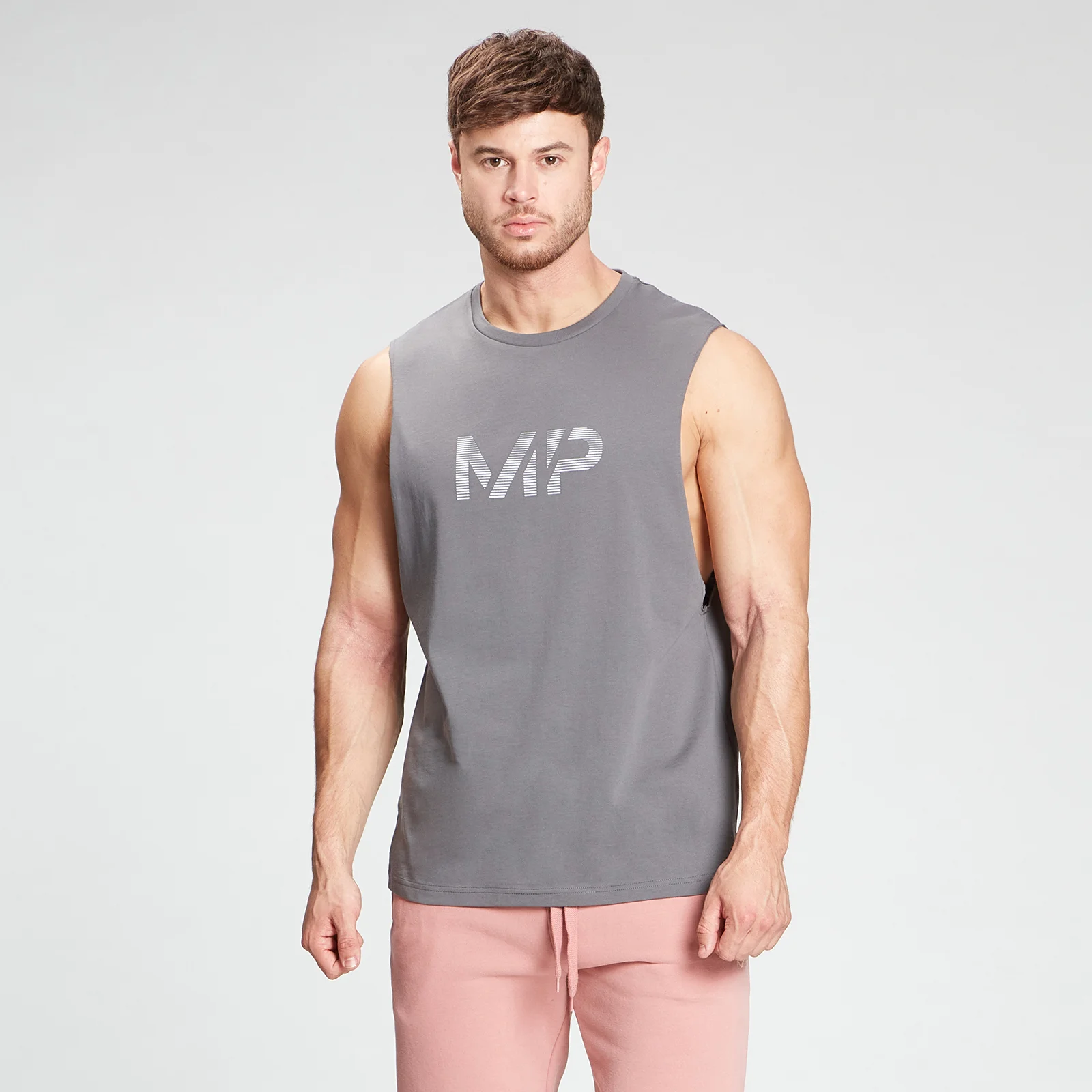 MP Men's Gradient Line Graphic Tank Top - Carbon - XXS Slika 1