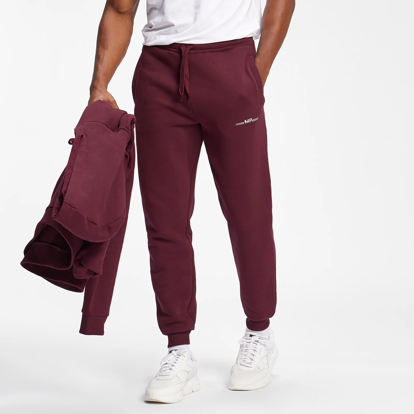 MP Men's Mini Mark Graphic Joggers - Merlot - XXS Slika 1