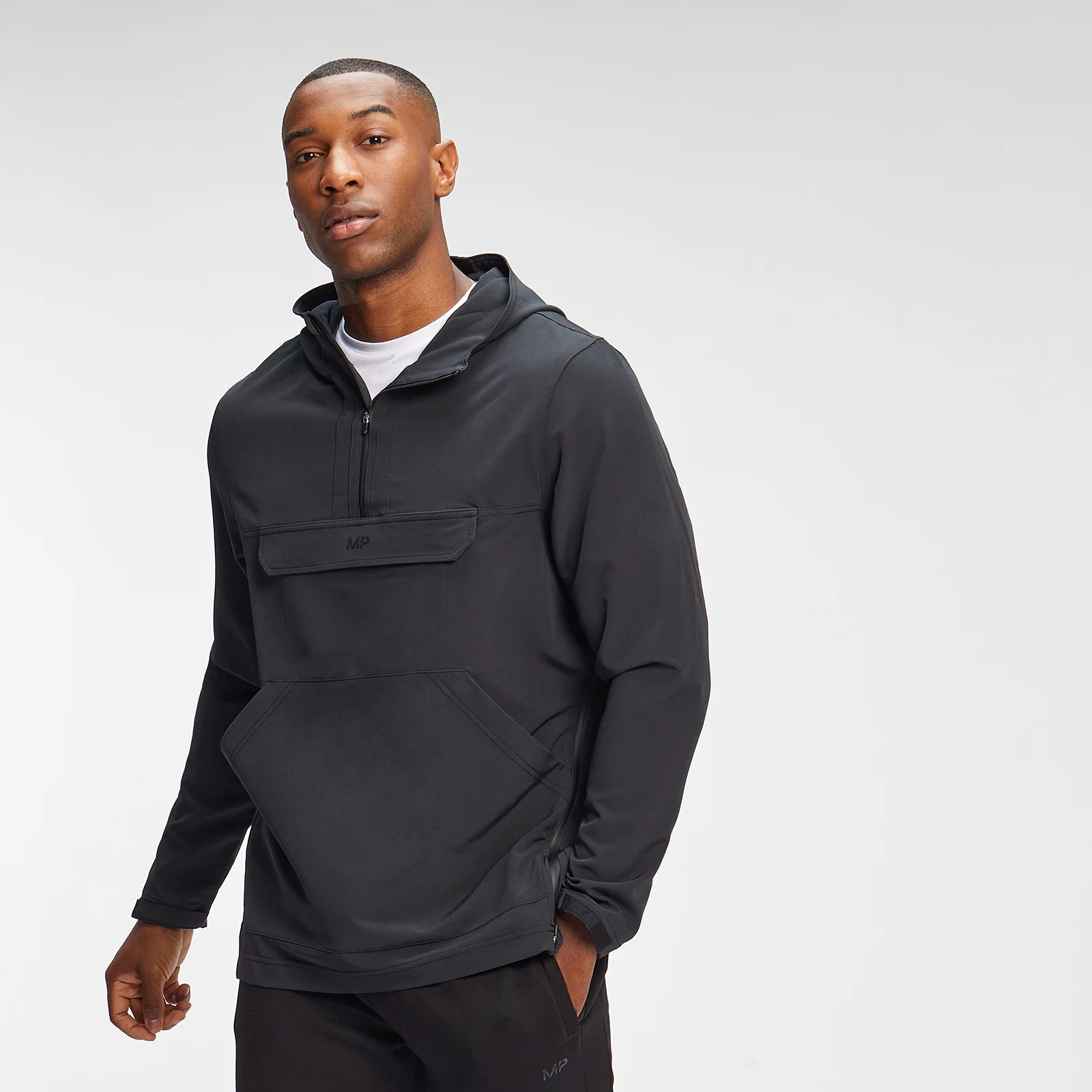 MP Men's Hooded Cagoule - Black - XXS Slika 1