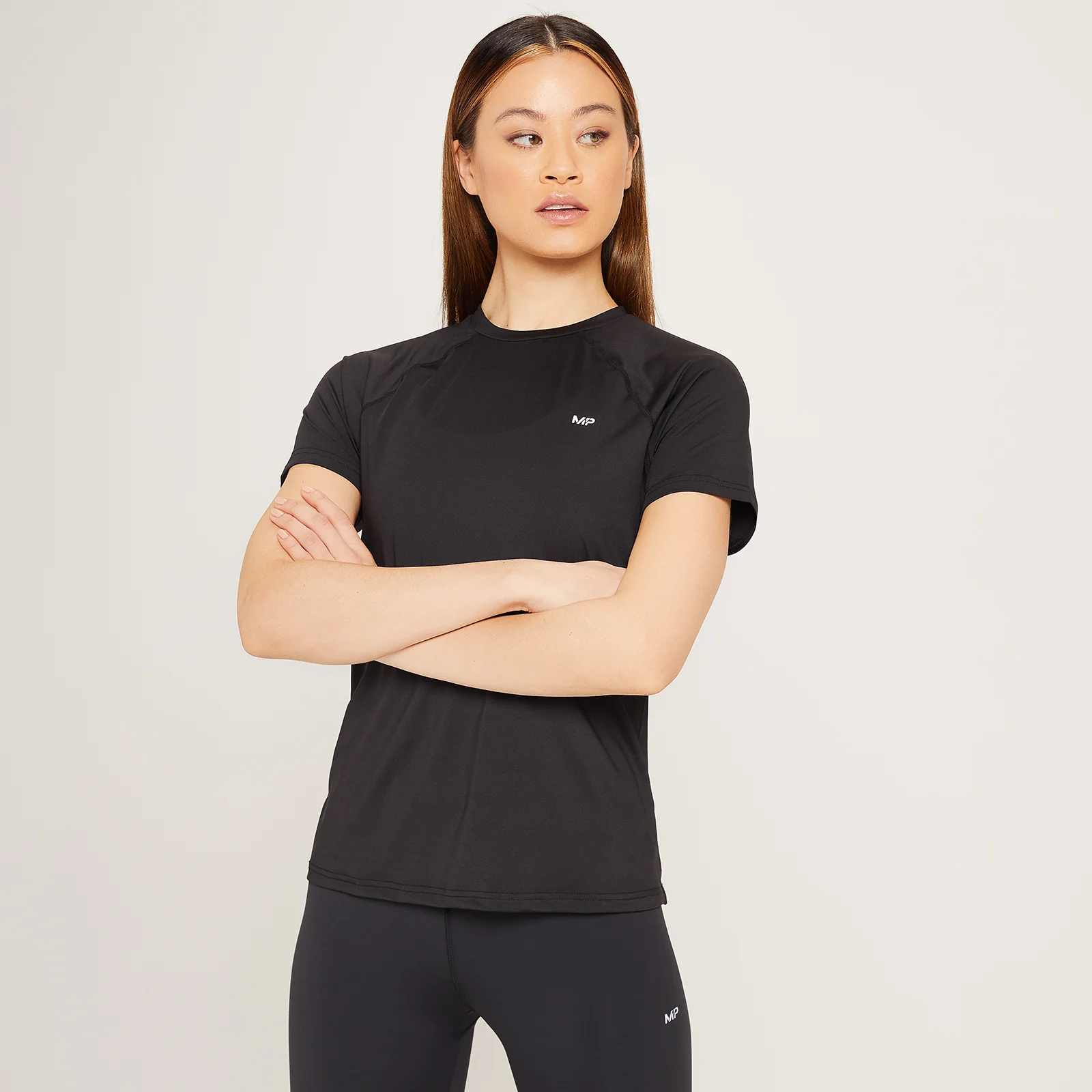 MP Women's Linear Mark Training T-Shirt - ženska majica sa kratkim rukavima - crna - XXS Slika 1