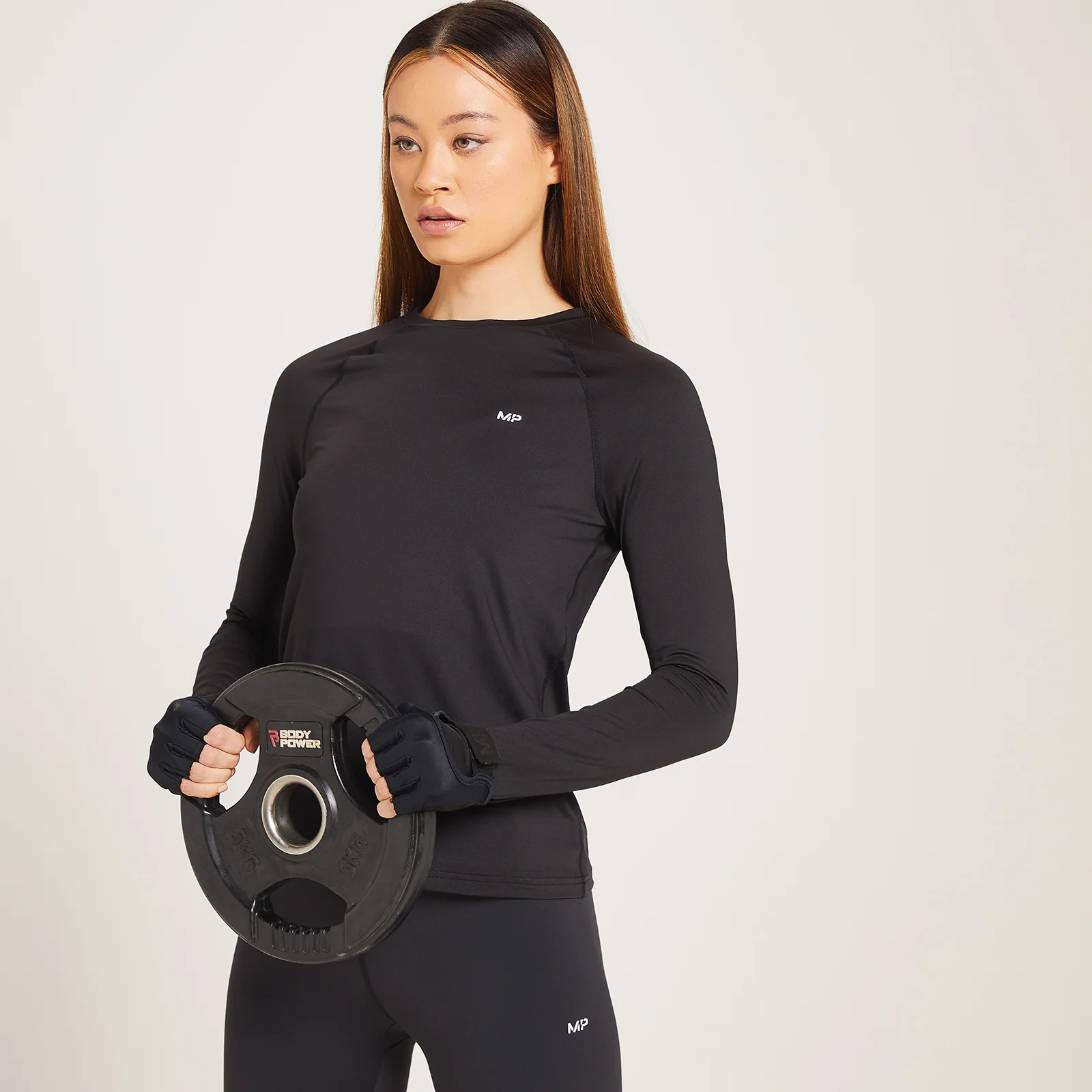 MP Women's Linear Mark Training Long Sleeve Top - ženska majica sa dugim rukavima - crna - XXS Slika 1