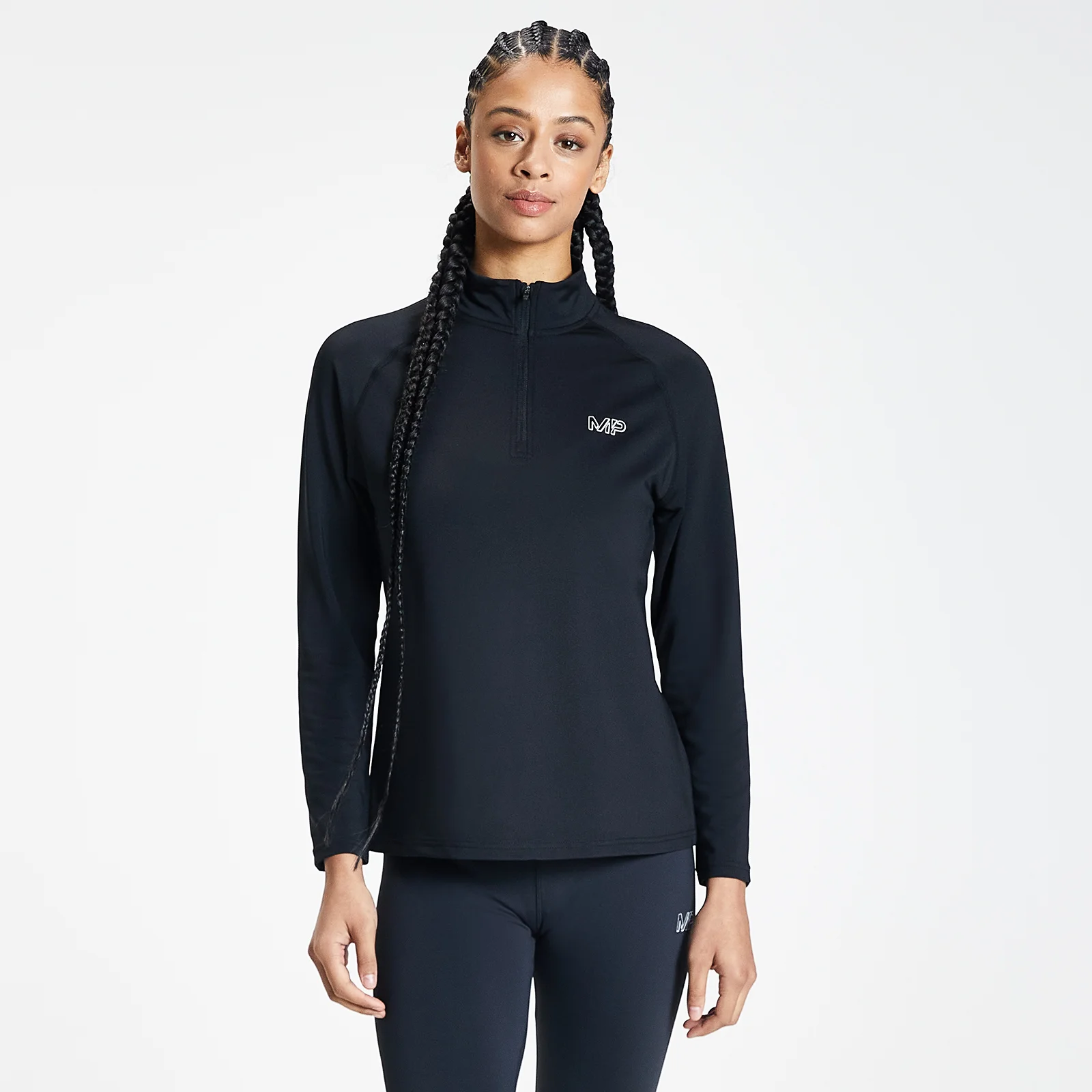 MP Women's Infinity Mark Training 1/4 Zip - ženska majica dugih rukava sa rajsferšlusom - crna - XXS Slika 1