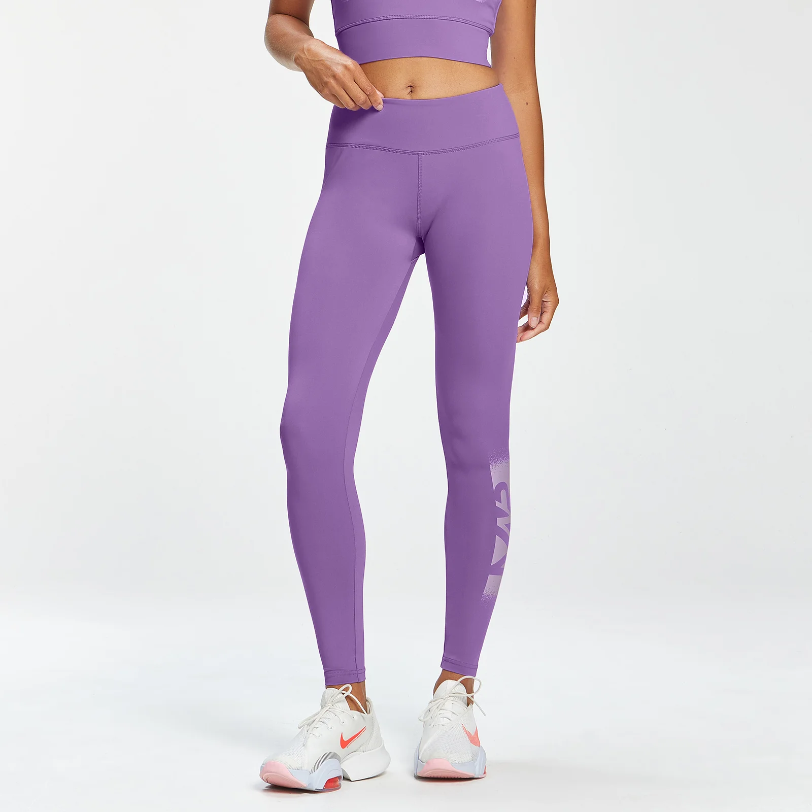 MP Women's Graffiti Graphic Training Leggings - ženske helanke - ljubičaste - XXS Slika 1