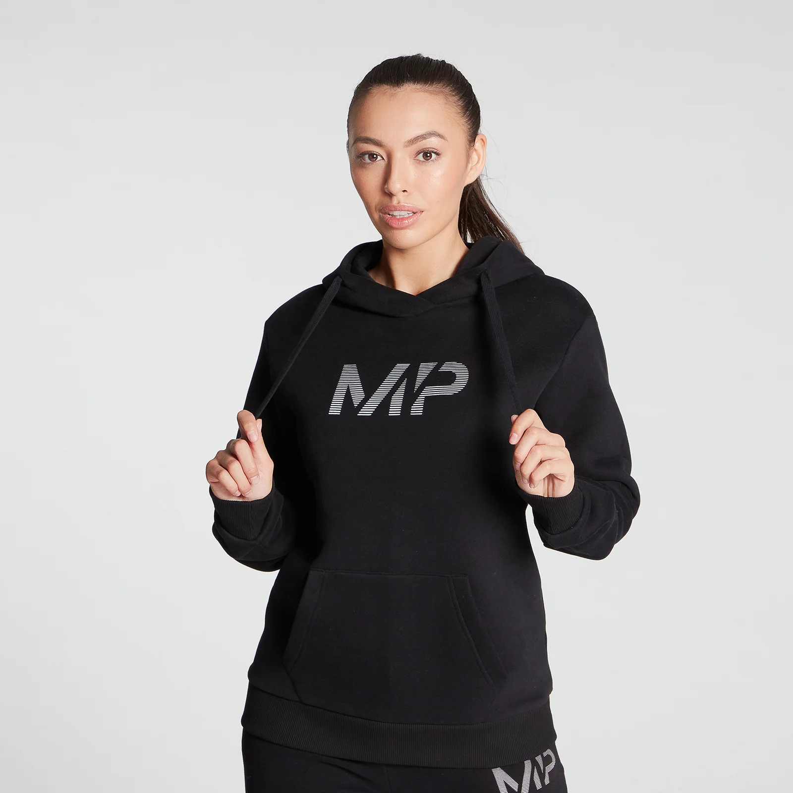 MP Women's Gradient Line Graphic Hoodie - Black - XXS Slika 1