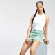 MP Women's Essential Cropped Rib Vest - ženska rebrasta majica bez rukava - bela