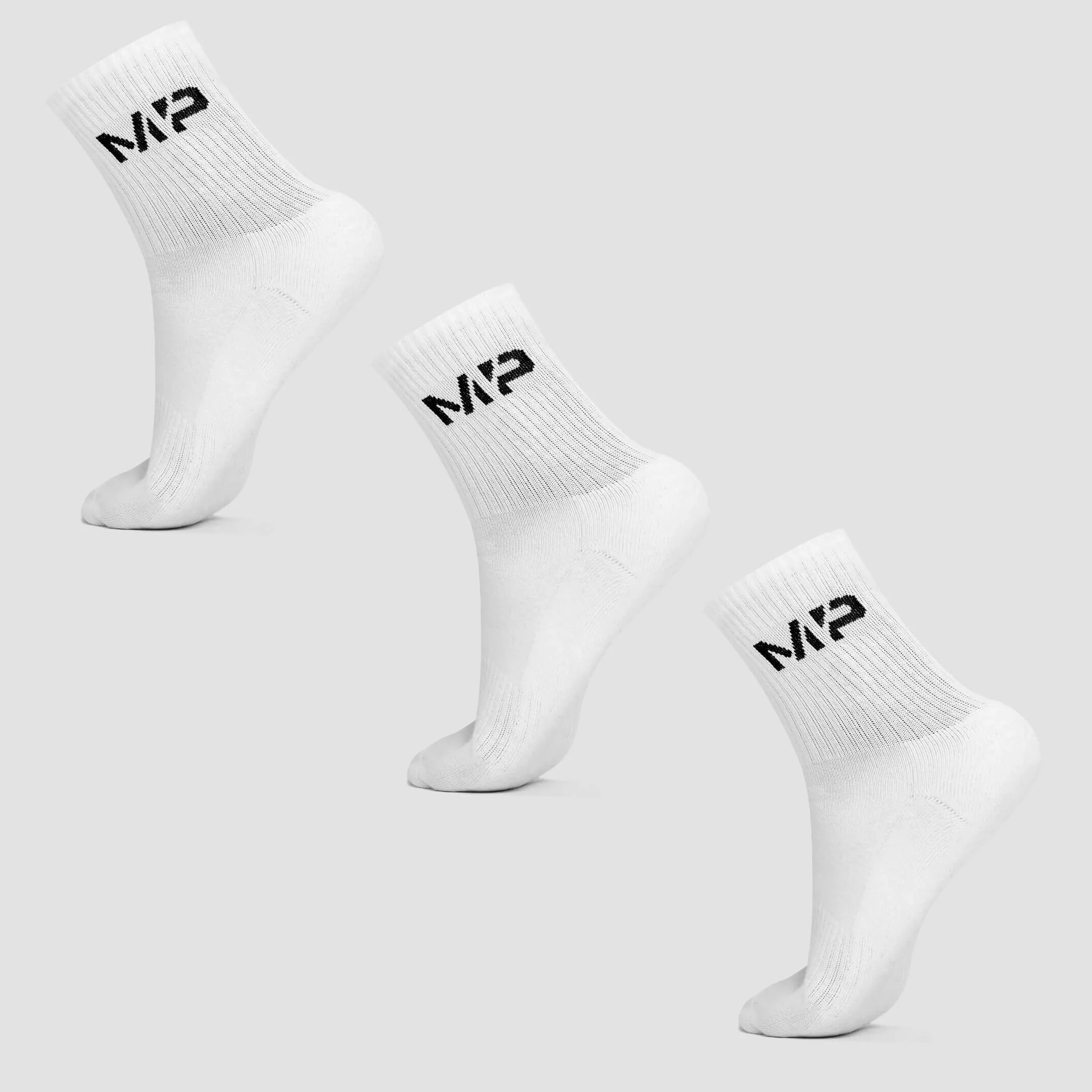 MP Men's Crew Socks (3 Pack) - White - UK 6-8 Slika 1