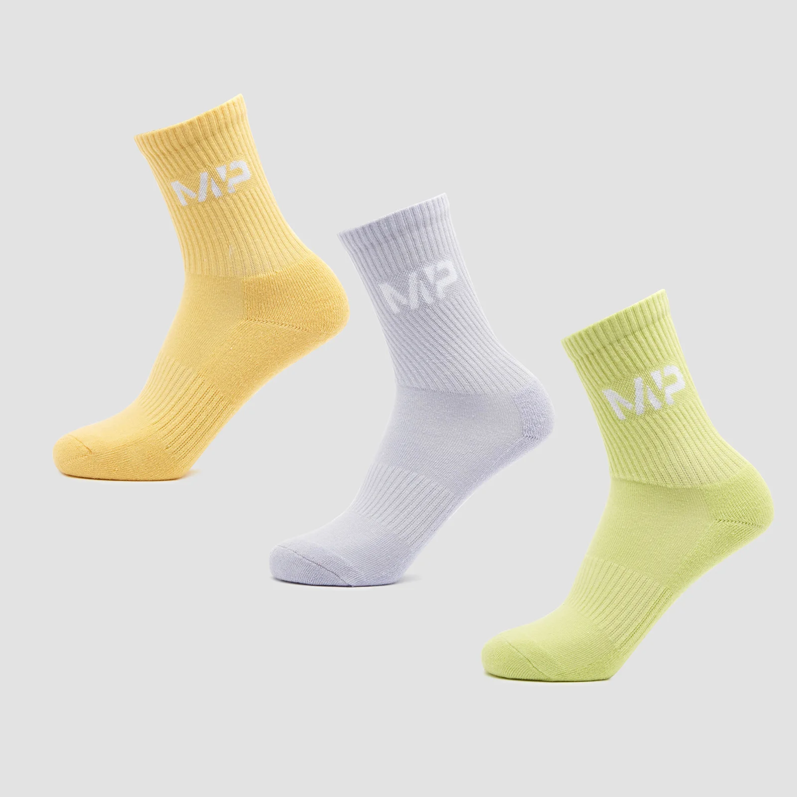 MP Women's Neon Brights Crew Socks (3 Pack) Butterfly/Banana/Lavender - UK 3-6 Slika 1