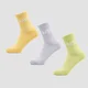 MP Women's Neon Brights Crew Socks (3 Pack) Butterfly/Banana/Lavender
