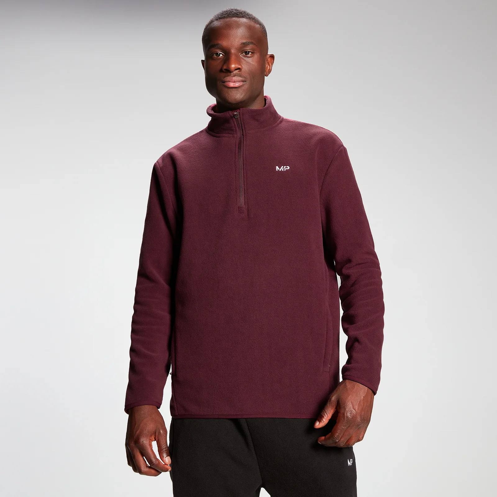 MP Men's Rest Day Fleece1/4 Zip - muška dukserica od flisa, sa rajsferšlusom dužine 1/4 - bordo - XXS Slika 1