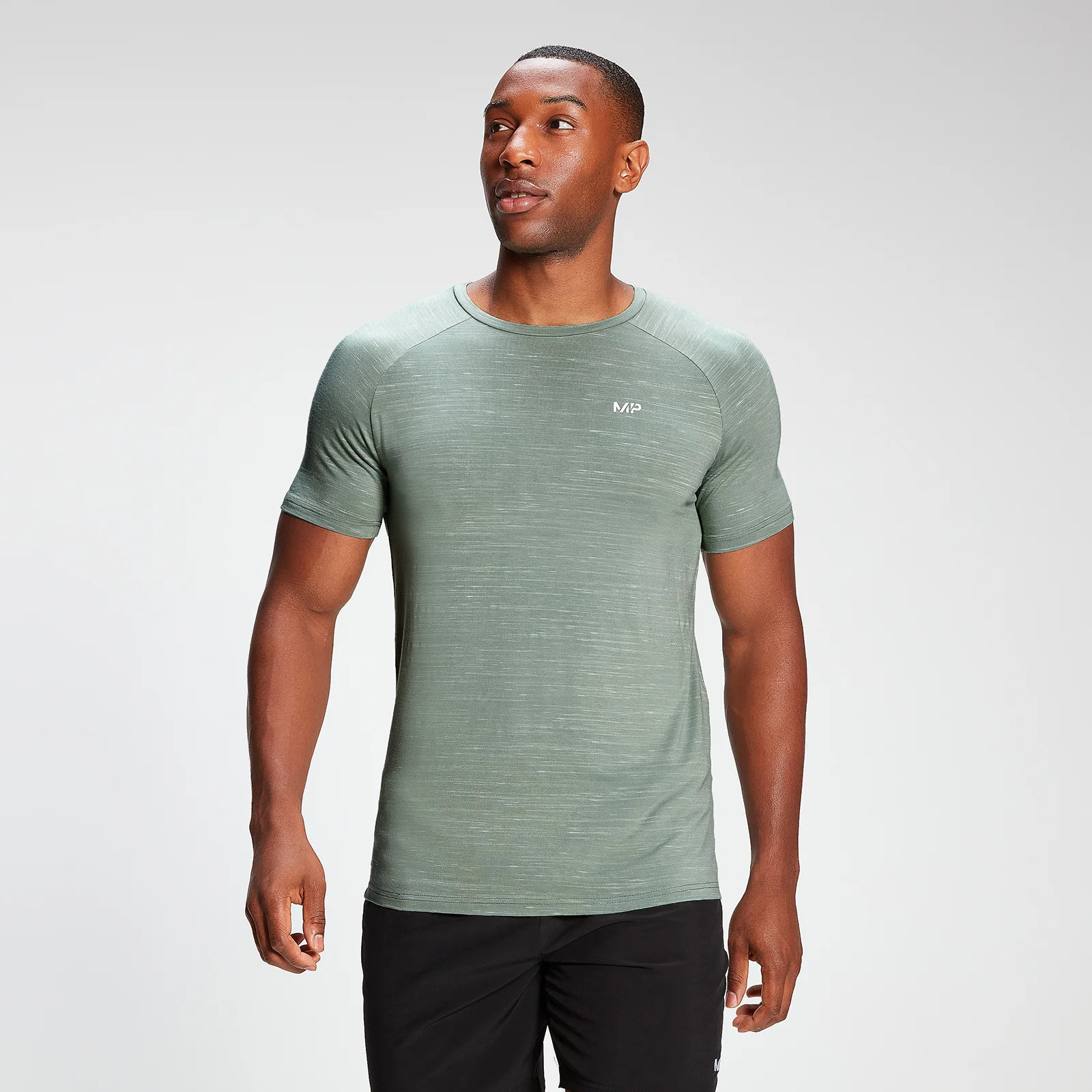 MP Men's Performance Short Sleeve T-Shirt - Pale Green Marl - XXS Slika 1
