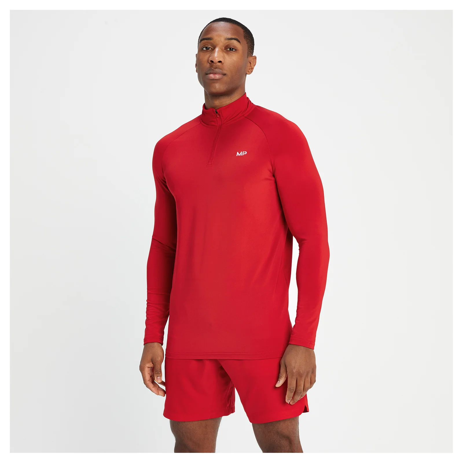 MP Men's Training 1/4 Zip - muška majica dugih rukava sa rajsferšlusom - purpurnocrvena - XXS Slika 1