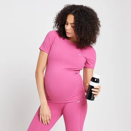 MP Women's Power Maternity Short Sleeve Top - majica sa kratkim rukavima za trudnice - tamnoružičasta