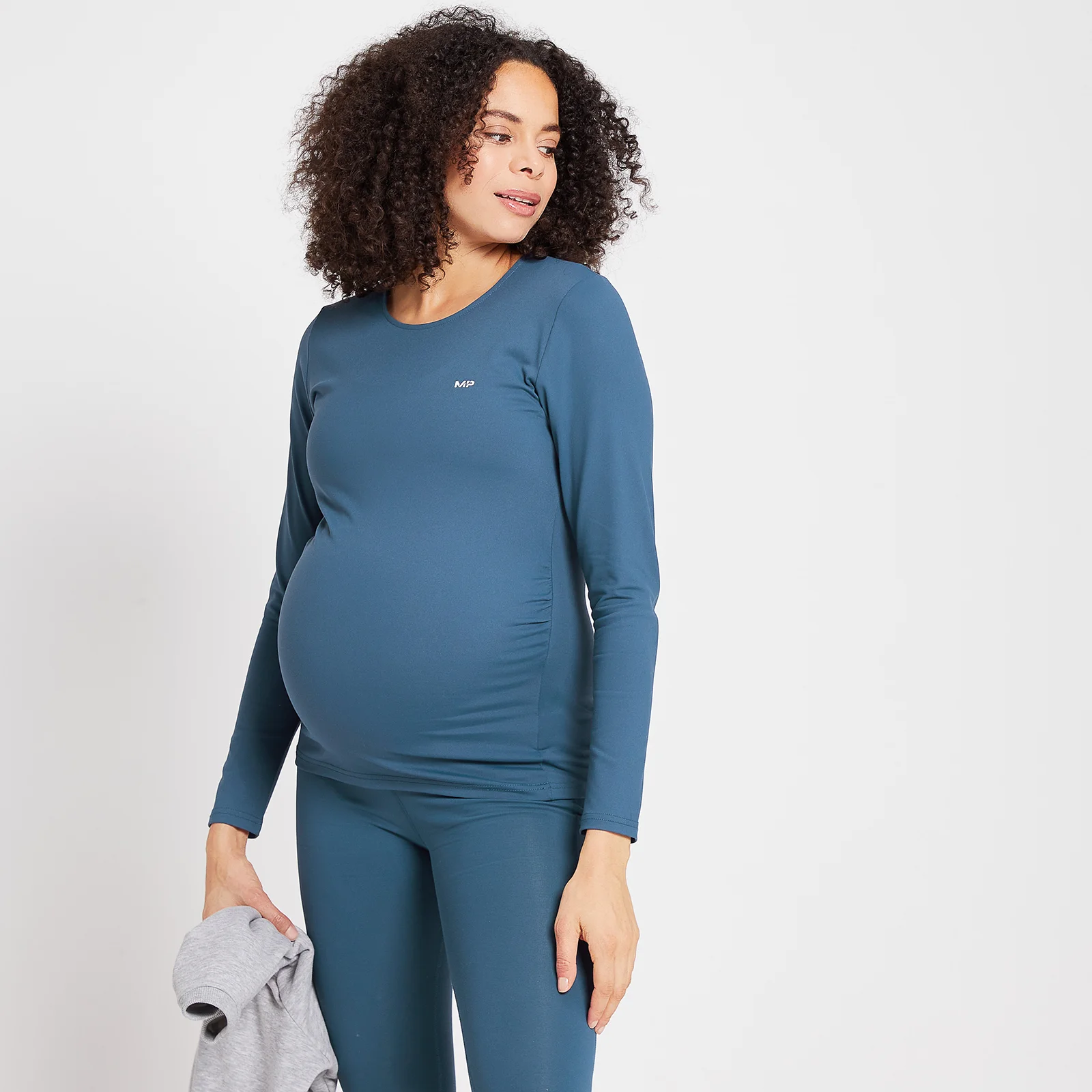 MP Women's Power Maternity Long Sleeve Top - majica sa dugim rukavima za trudnice - sivoplava - XS Slika 1