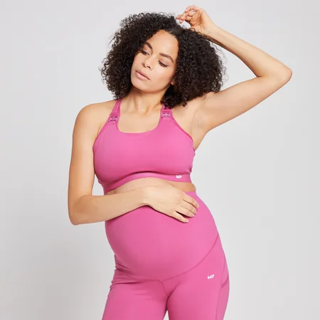 MP Women's Power Maternity/ Nursing Sports Bra - grudnjak za trudnice i dojilje - tamnoružičasti