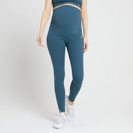 MP Women's Power Maternity Leggings - helanke za trudnice - sivoplave
