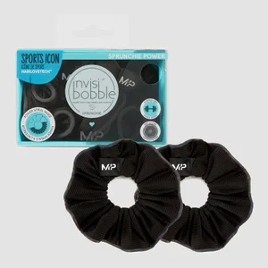 MP X Invisibobble® Reflective Power Sprunchie – presvučena gumica za kosu – crna – PAKOVANJE OD 2 KOMADA - Colour Black