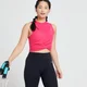MP Women's Power Twist Front Crop Top - ženska kratka majica - magenta