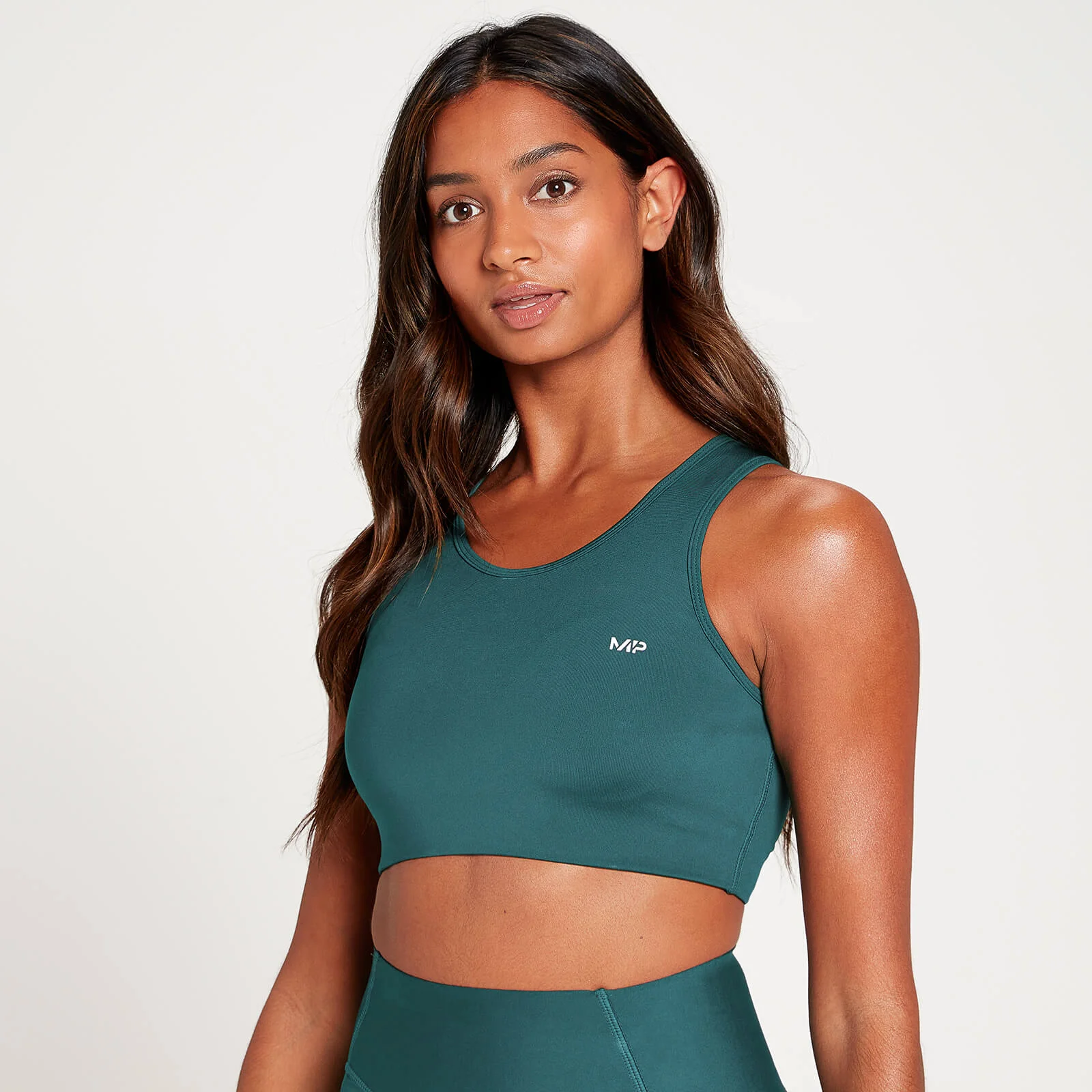 MP Women's Sculpt Laser Cut Sports Bra - sportski grudnjak - tamnozeleni - XXS Slika 1