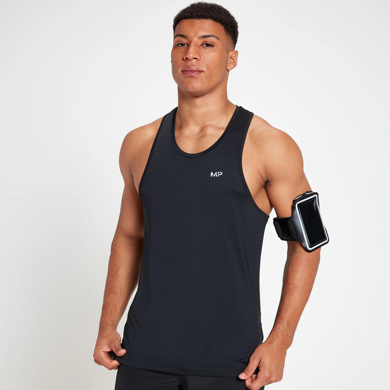 MP Men's Velocity Stringer Vest - majica sa širokim otvorima za ruke - crna - XXS Slika 1