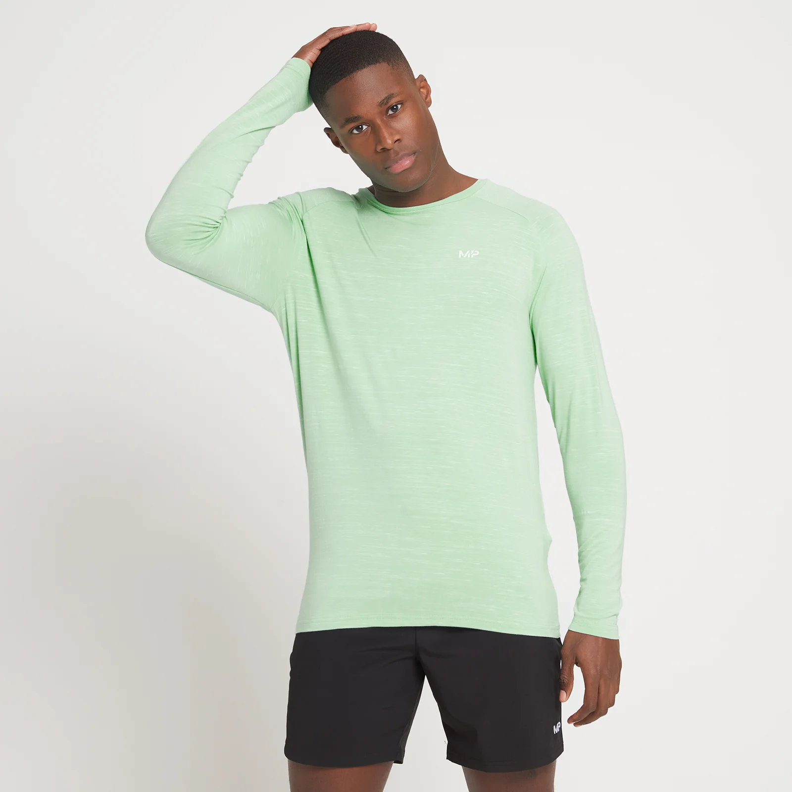 MP Men's Performance Long Sleeve Top - muška majica sa dugim rukavima - mint melanž - XXS Slika 1